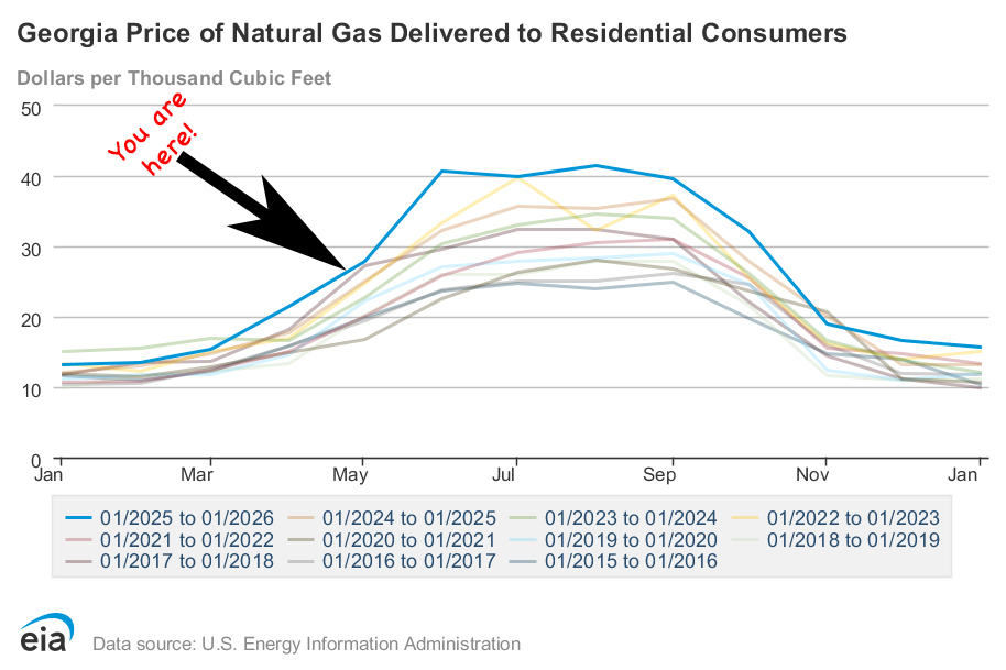 Mild spring temperatures help cut natural gas rates in Georgia.Find out how you can shop for the best deals right now!